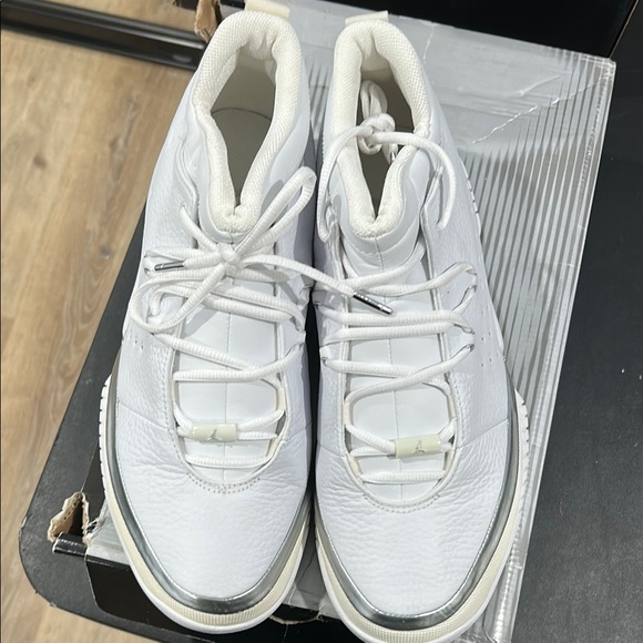 Nike White and Silver High-Top Sneakers - Picture 2 of 8